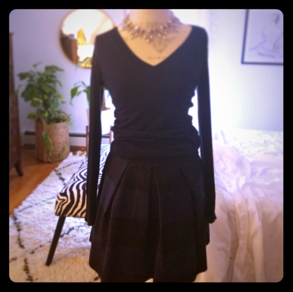 Gap Black and Blue stripe skirt